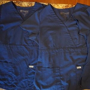 Navy Blue Scrub Tops